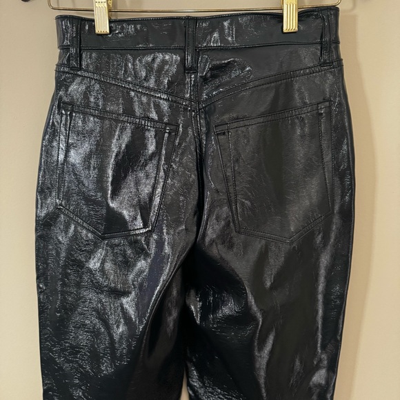 Abercrombie & Fitch The 90’s Straight Ultra High Rise Vegan Leather Pants 6/28 - Picture 6 of 7